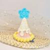 Chapéu de Aniversário Doce de Princesa Headwear Totalmente Feito à Mão Crochê Chapéu Alto de Lã Presilha de Cabelo Grampo de Cabelo de Crochê Presilha BB Fábrica Direta