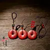 Colgante del zodiaco de ágata roja, colgante de hebilla de paz tres en uno, llavero para hombres y mujeres, cerdo, conejo, oveja, tigre, caballo, perro, serpiente