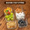 Nueva caja de almacenamiento de bocadillos de nueces chinas, caja de frutas secas con rejilla de Año Nuevo para sala de estar y hogar, caja de dulces con semillas de melón, plato de fruta de madera maciza