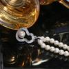 Accesorios DIY S925 Plata Esterlina Calabaza Colgante de Perla Hebilla Soporte Vacío t Colgante de Collar de Circonita Cúbica Soporte de Plata Se Puede Abrir 6-8