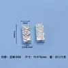 Accesorios de Joyería de Plata Pura 999 Espaciador de Circonita Pulsera DIY Hecha a Mano Collar Espaciador de Rueda Cuentas Anillo para Correr Bandeja de Florera Cintura Pequeña