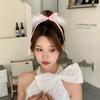 Pinza para el cabello coreana de corazón con diamantes de imitación, pluma, lazo, cinta, clip, diseño de alta gama, accesorios para el cabello para mujer