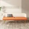 Sofá Moderno de Lujo Ligero Nórdico Apartamento Pequeño Apartamento Minimalista Tienda de Ropa de Celebridad de Internet Habitación de Alquiler Tela Tecnológica Sofá de Bloques de Color