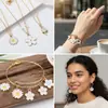 Pingentes de Gota de Óleo de Flor Branca Pura Margarida Flor de Cerejeira Rosa Crisântemo Brincos Pulseira Acessórios de Joia DIY Atacado
