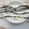 Xingtai Cristal Cuentas Sueltas Accesorios para Joyería Chapado Brillante Negro y Plateado Cuentas de Cristal Facetadas Accesorios para Ropa Cuentas Planas de Cristal