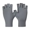 Guantes finos de spandex para hombre y mujer de primavera y otoño, protección solar, elásticos, medio dedo, dos dedos táctiles, para conducir, montar, trabajo al aire libre