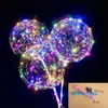 Bolas transparentes Bobo de 20 pulgadas al por mayor Suministros para puestos del mercado nocturno de Halloween Juguetes globos inflables para niños tipo mango
