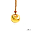 Retenção de Cor Alta Método Antigo Pingente de Bênção de Gordura Mesma Loja de Ouro Estilo Placa de Cobre Banhado a Ouro 24K Versão SeiKo Palavra de Bênção Fecho Bolsa Colar