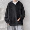 Sudadera con capucha Nasa de cremallera media, estilo dos piezas falsas, teñido anudado, para hombre, primavera y otoño, casual, holgada, nueva moda americana 2025