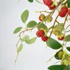 Ramo Grande de Frutas de Framboesa Simulada Flor Artificial Frutas Vermelhas Decoração de Sala de Estar Adereços para Fotografia de Casamento Arranjo Decoração Atacado