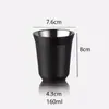 Taza de Café de Acero Inoxidable 304, Taza Aislante Doble Capa Antiescaldado para Espresso, Taza Aislante para Espresso
