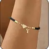 Pulsera en Forma de Corazón para Mujer de Amazon Moda Transfronteriza, Estilo de Celebridad de Internet de Moda, Adecuada para Ropa Callejera, Se Combina con Dijes de 26 Letras