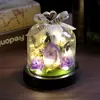Flores Preservadas de Vidro Transfronteiriças Pequeno Presente Criativo Amor Rosa Pequenos Enfeites de Mesa Presente de Dia dos Namorados