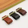 Puxador de Couro para Porta de Armário Estilo Nórdico Simples Retrô Clássico Puxador de Couro para Gaveta Puxador de Couro para Cômoda Marrom
