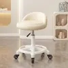 Cadeira de Banheiro Giratória Ajustável em Formato de Concha, Banco Alto, Cadeira para Quarto de Meninas com Rodas, Cadeira para Mesa de Maquiagem, Banco para Balcão de Caixa, Banco para Bar Ktv