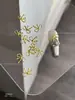 Arte de Unha Laço Joia de Liga Tridimensional Luxo Leve Dourado e Prateado Borboleta Oca Rebite Diamante de Unha Decoração Atacado