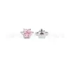 Pendientes de Corazón con Garra de Gato de Aleación de Titanio F136 con Circonita G23 Joyería para Perforación de Aleación de Titanio Nuevo Estilo Stud para Hueso de la Oreja Labio