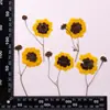 Coleção de Galhos de Flor de Crisântemo, Pacote de Material para Embossing de Flores Secas, Material para DIY Feito à Mão, Espécime de Planta, Marcador de Página Embossado com Cola