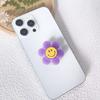 Sun Smiley Flor Suporte de Airbag para Celular Acessórios de Resina Semi-transparente Smiley Flower Suporte de Airbag