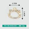 Accesorios Accesorios de bricolaje Patrón de gatito hueco coreano Collar de aleación de diamantes Pulsera Colgante individual Pequeño colgante Accesorios