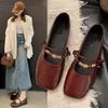 Zapatos planos para mujer estilo francés, nuevos de moda otoño 2026, zapatos Mary Jane elegantes y versátiles de punta cuadrada plana