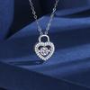 Colar de Prata Esterlina Lock Love Vitalício Feminino Prata 999 Chegada Nova Luxo Leve Nicho Pingente Coração Batendo Meninas Versátil Ins