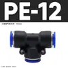 Conector Rápido Pneumático, Adaptador Reto de Engate Rápido, Conector de Três/Quatro/Cinco Vias, Pu/Pe/Py/Pg4/6/8/10/12Mm
