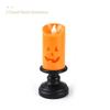 Vela de Halloween Festival Fantasma Lanterna de Abóbora Castiçal LED Ornamento de Mesa Adereços de Arranjo de Atmosfera de Cena