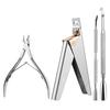 Conjunto de Alicates de Cutícula de Aço Inoxidável Recomendado por Nail Artists, Removedor de Unhas Afiado e Durável, Ferramentas Completas para Manicure Profissional
