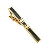 Amazon Transfronterizo Nuevo Clip para Corbata Rayado de Moda Rectangular Cuadros Clip con Goteo de Aceite Clip para Camisa de Hombre