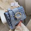 Bolsa Pequena Estilo Coreano Feminina 2024 Novo Estilo Versátil Corrente Bolsa Quadrada Pequena Moda Outono Casual Ombro Transversal