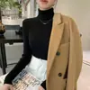 Suéter de cuello alto de alta gama y elegante para mujer, nueva colección otoño/invierno 2026, corte ajustado, adelgazante, tejido, capa base engrosada