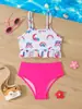 2026 Cross-Border Amazon Novo Roupa de Banho Infantil Biquíni Duas Peças Girls Cintura Alta Roupa de Banho Infantil para Crianças Pequenas