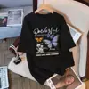 Camiseta Blanca de Manga Corta de Algodón Puro para Mujer Estilo Retro Americano Verano 2025 Nuevo Estilo Holgada Tallas Grandes Tops Venta al por Mayor Dropshipping