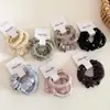 Simple y Elegante Scrunchie de Satín con Perlas y Pedrería, Banda Elástica Alta Básica Que No Daña el Cabello, Accesorio para el Cabello