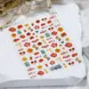 Serie de Pegatinas para Uñas Estilo Año Nuevo como Hierro, con Fuegos Artificiales Lindos en Relieve, Caracteres de la Suerte, Sobres Rojos y Pegatinas Auspiciosas para Uñas