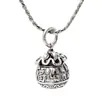 Collar Retro Chiba Que Puede Guardar Cosas Pequeñas para Mujer, Colgante de Bolsa de la Fortuna Abrible, Protección de Píldora de Néctar Pequeña de Plata Tailandesa y Cinabrio
