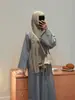 Aliexpress Amazon Comércio Exterior Transfronteiriço Vestido Solto Cor Sólida Slim Elegante Tamanho Grande Vestido Longo