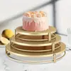 Base para Pastel Estilo Europeo, Plato para Frutas, Plato para Postres, Bandeja Dorada Creativa para Postres, Plato de Pastel de una Sola Capa de Hierro