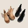 Botas Martin de Suela Gruesa para Mujer, Nuevo Estilo Otoño e Invierno, Botines Chelsea para Mujer con Forro de Felpa, Botas Británicas para Mujer, Botas Versátiles que Aumentan la Altura