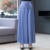 Pantalones Anchos de Hilo de Nube Fragante con Patrón de Tortuga para Mujer, Pantalones de Seda de Nueve Puntos, Culottes Versátiles de Verano, Pantalones Sueltos de Seda de Morera