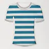 Tejido de punto de algodón personalizado con patrón de rayas, adecuado para camisetas y camisetas interiores de moda de primavera y verano; tejido elástico, transpirable y apto para la piel