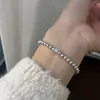Pulsera Popular Nueva de Shijia Pearl para Niñas, Doble Capa, Lujo Ligero, Nicho, Exquisita, Perla Francesa, Pulsera de Plata de Ley