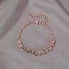 Pulseira Clássica de Cristal Estilo Coreano Elegante Simples Redonda Zircônia Pulseira para Namorada Irmãs Pulseira Pequeno Presente