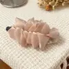 Tela de Gasa Plegada Antideslizante Clip para Cabello para Cola de Caballo Alta Clip Banana Pasador Accesorio para el Cabello Clip para Cabello de Gran Volumen Tamaño Grande