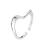 Anillo Mobius de estilo coreano, anillo abierto de plata de ley S925, joya distintiva de Internet, popular, elegante y simple, joyería para mujer.