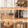 Estantería de Almacenamiento para Sala de Estar Bauhaus Simple Gabinete con Puerta abatible Estantería de Almacenamiento para Dormitorio Estudio Gabinete de Almacenamiento Multifuncional de Pie