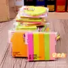 Wanlitong Notas Adhesivas de Color Fluorescente Papel Creativo para Notas de Estudiante Papel de Notas Nota Papel de Notas Pequeño Libro Mensaje N Veces