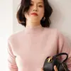 Nuevo Suéter de Punto de Cachemira Engrosado para Mujer Otoño e Invierno 2026, Cuello Medio Alto, Corte Holgado, Cálido, Sencillo y Versátil