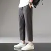 Calça Masculina de Seda Gelo Comprimento no Tornozelo Verão Elástica Secagem Rápida Esportiva Casual Calça para Dedo do Pé Chegada Nova de Verão Calça Elástica em Quatro Lados de Nylon